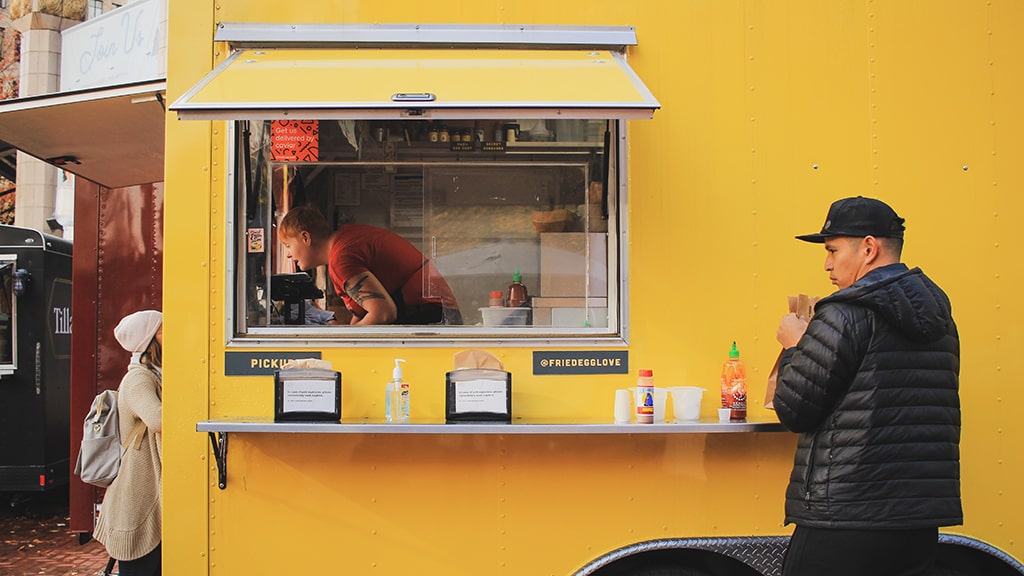 Yellow food truck