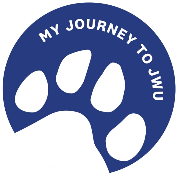 My Journey to JWU logo with pawprint