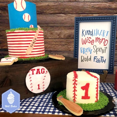 Baseball-themed cakes by Will.