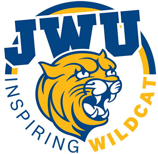 The Wildcat head with the words JWU Inspiring Wildcat around it