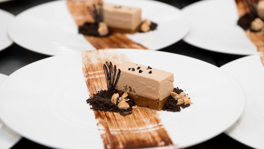 beautifully plated chocolate cake