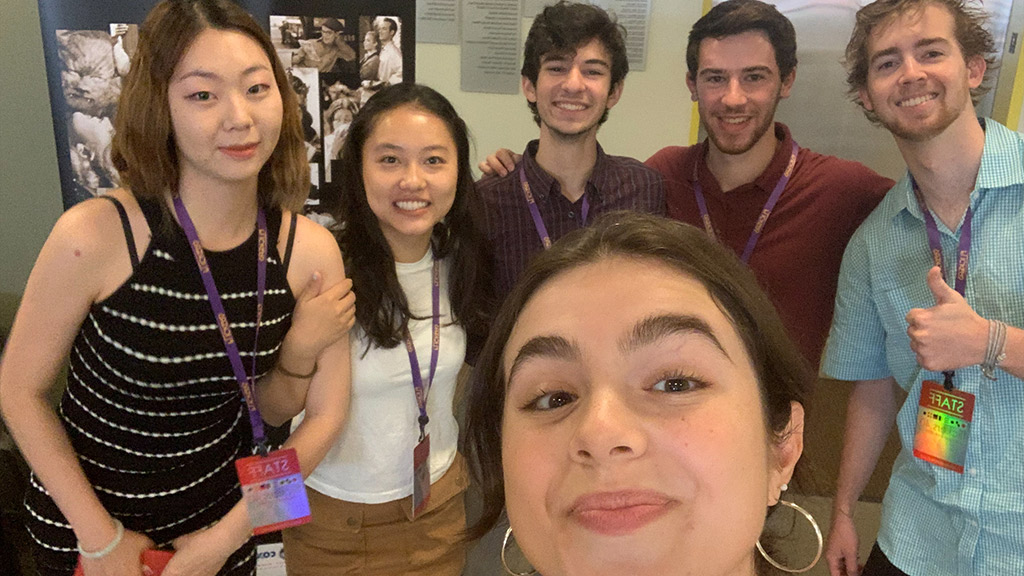 Trevor Emma '25 with a group of interns from his summer internship.