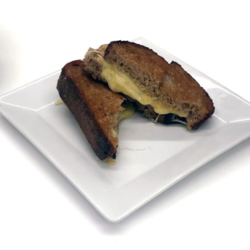 Grilled cheese, ready to eat.