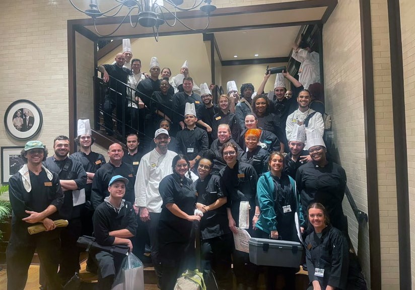 Kitchen staff at Augusta National for the Masters Tournament. Photo courtesy of Victor Torrao.