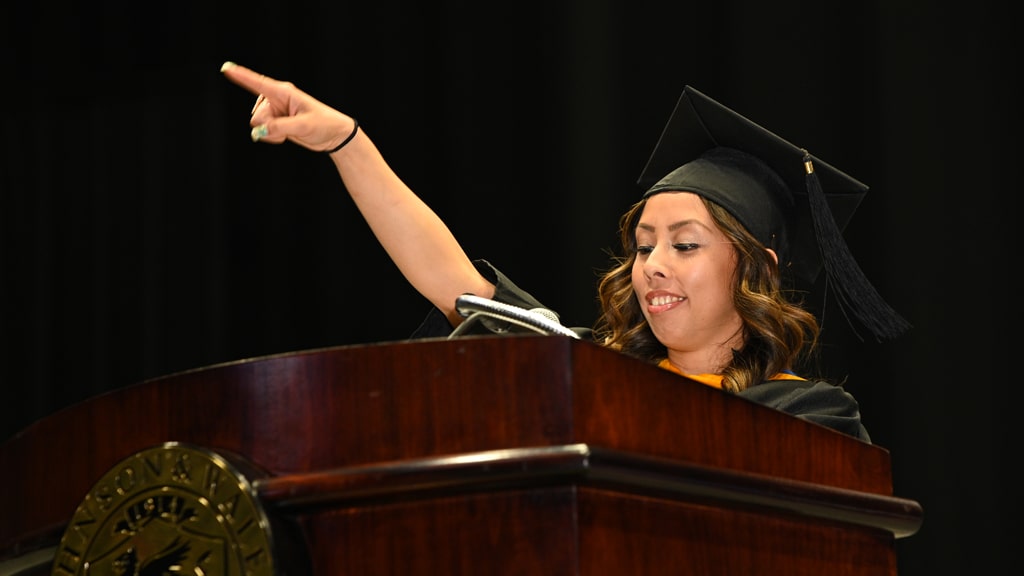 Charlotte alumni speaker Lei Cristine Garcia '10