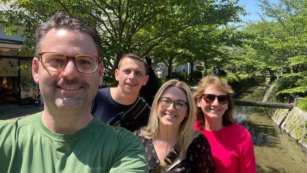 Tokyo group shot, left-right: Matt Britt, Wyatt Maguire, Renee Gemmer and Lynn Tripp.