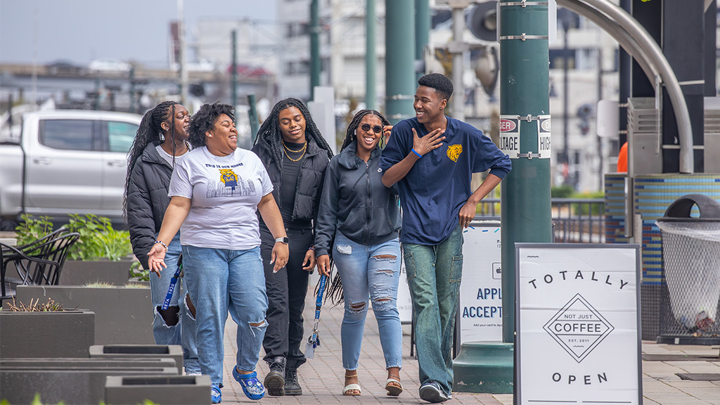 Students on JWU Charlotte campus