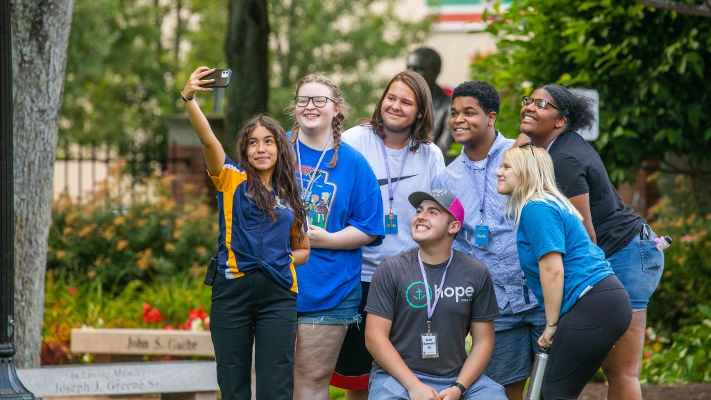 CX students taking a selfie with CAT