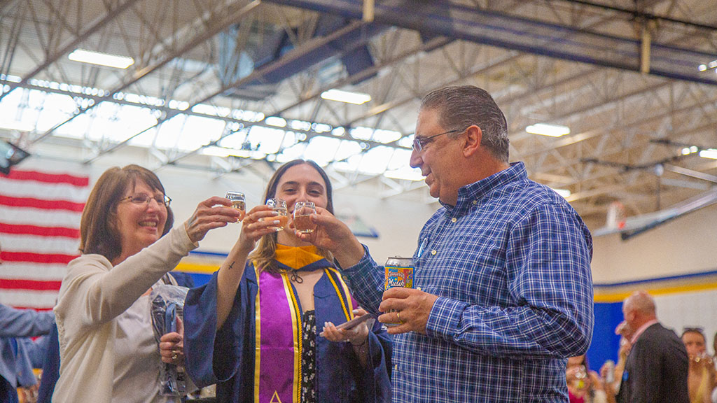 Senior Toast at Providence JWU Campus