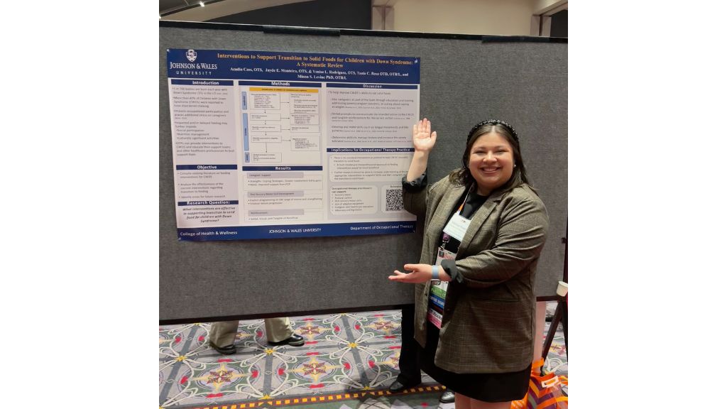 photo of Venisa L. Rodriguez ’26 posing with her project