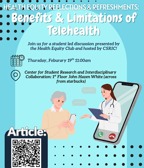 a poster describing an upcoming Health Equity Club event