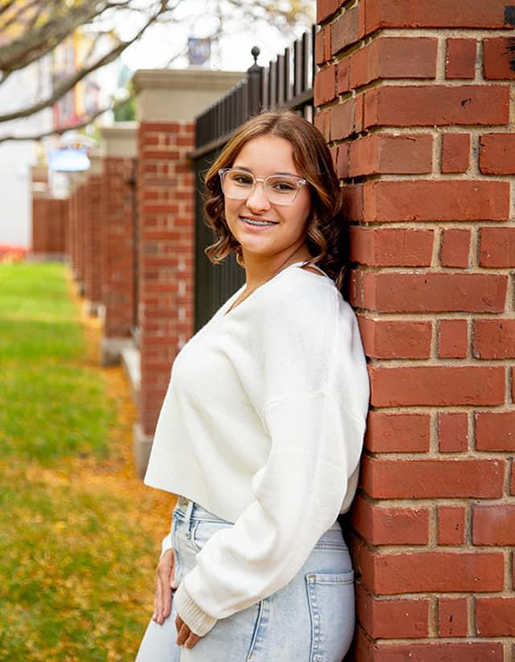 Student Zayden Hill in Gaebe Commons