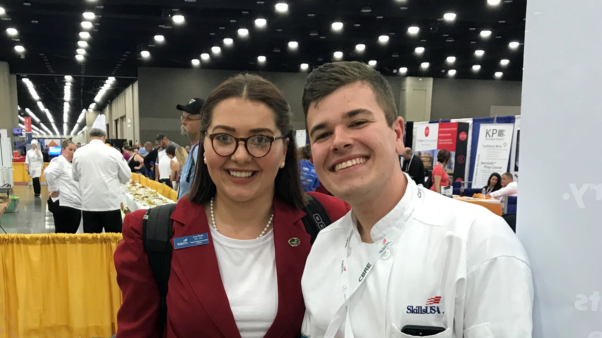 JWU students Josie Wolfe and Daylan Torres at SkillsUSA competition