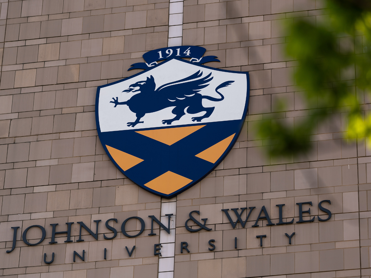Johnson & Wales University logo on a building