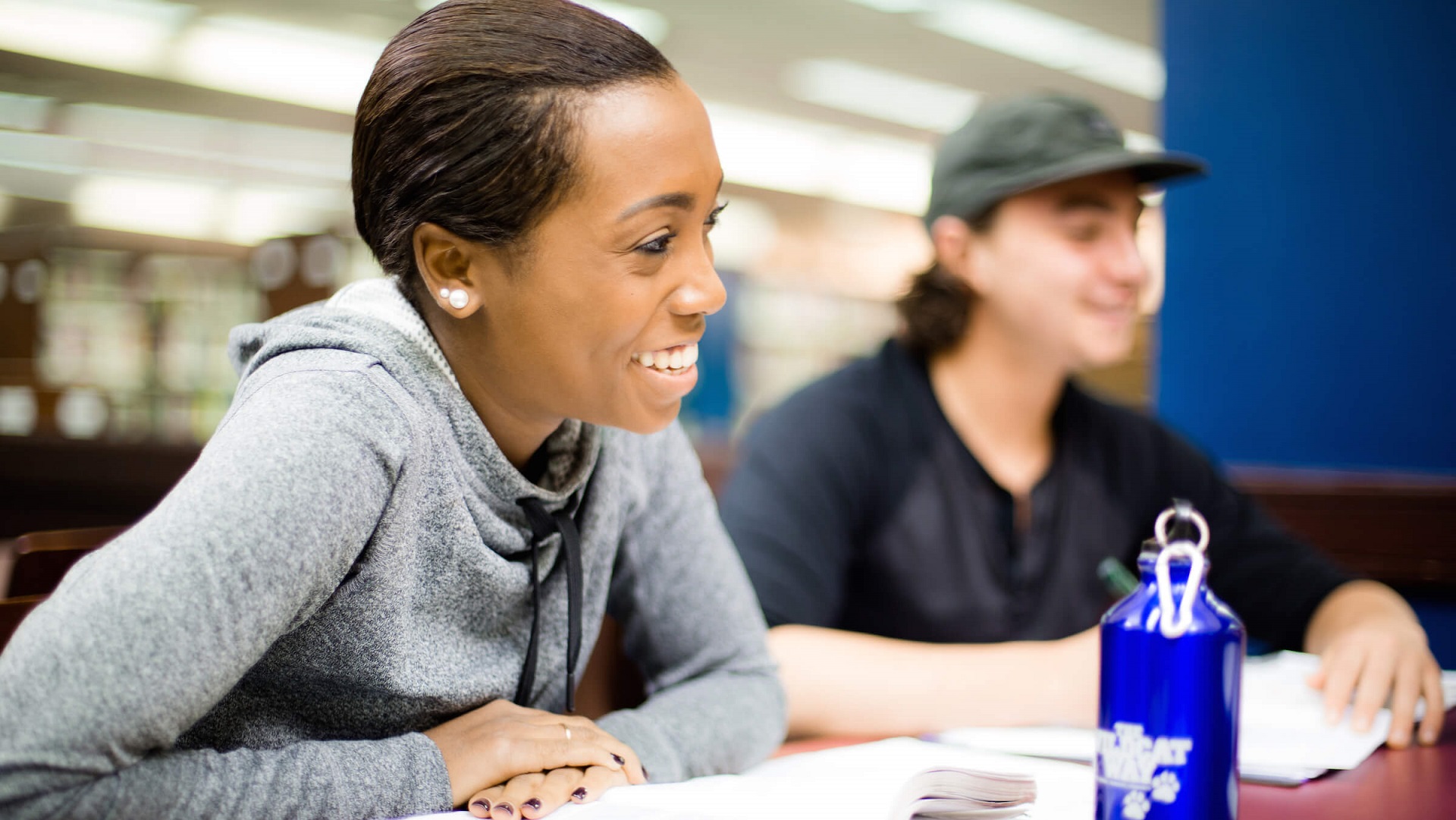 JWU students enjoying studying
