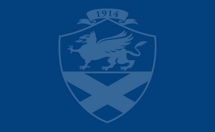 University Crest on blue background