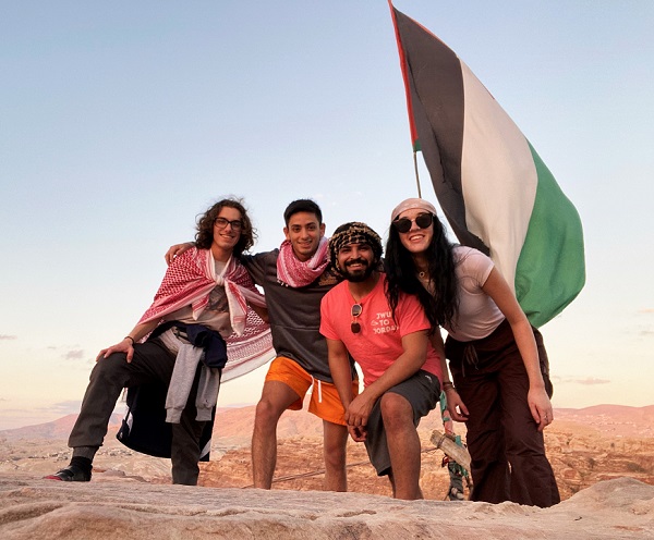 Group of hospitality students studying abroad in Jordan