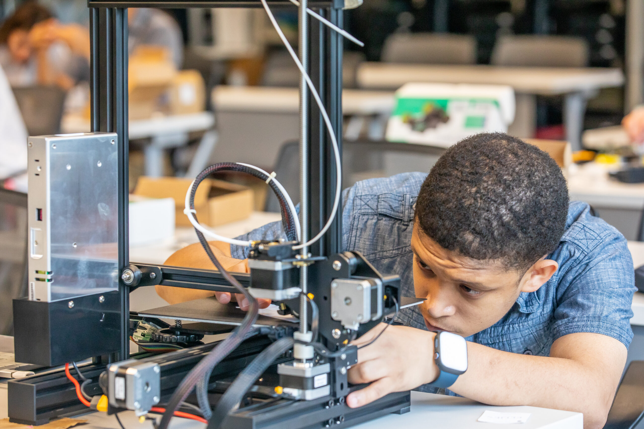 The Career Explorations programs lets high school students explore a variety of careers in a college setting while visiting the Providence campus. Photos Mike Cohea 2023