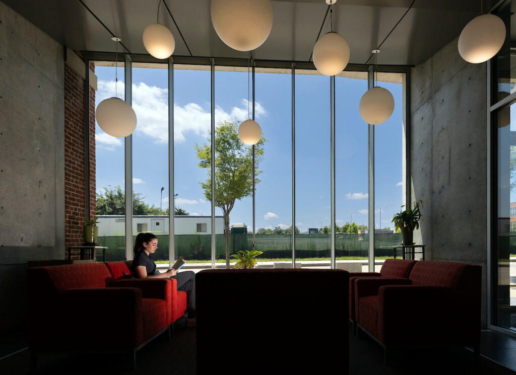 PA student on 2nd floor of building