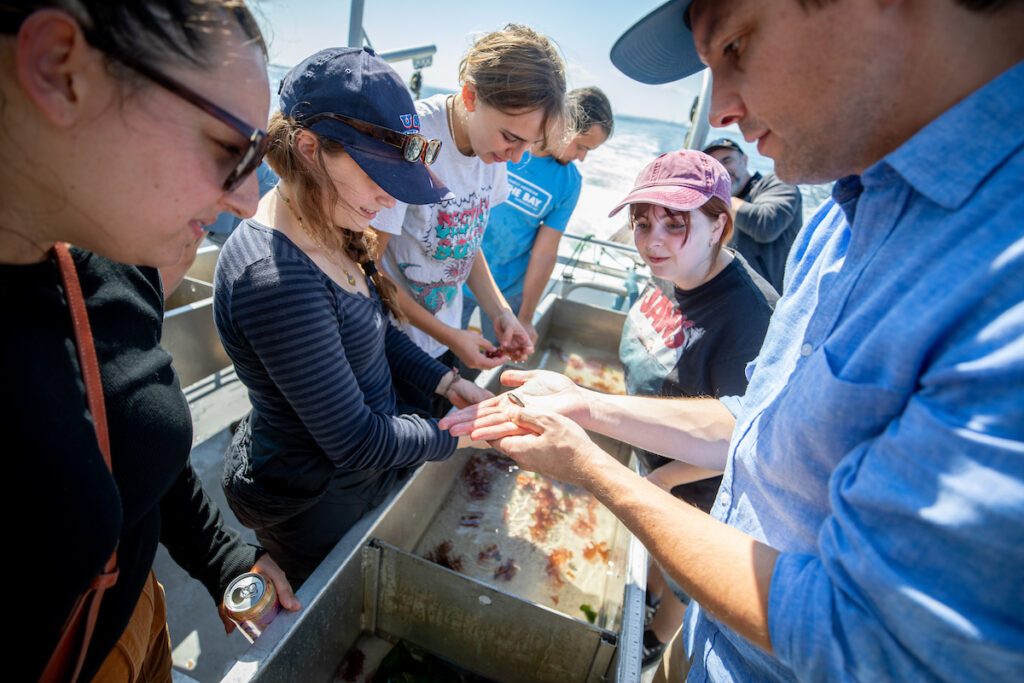 CFIT students visit American Mussel learning about the local seafood market and Save the Bay. Photos: Scott Bowers 2025.