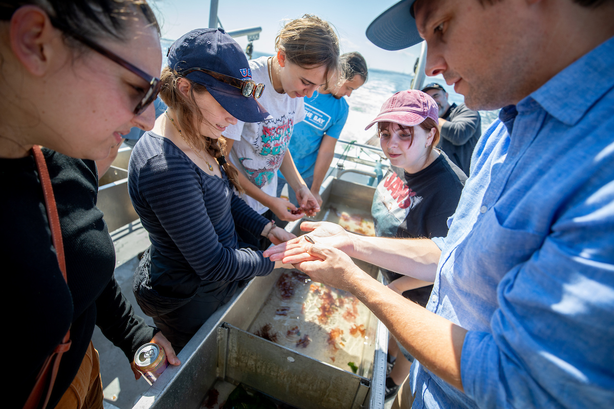 CFIT students visit American Mussel learning about the local seafood market and Save the Bay. Photos: Scott Bowers 2025.