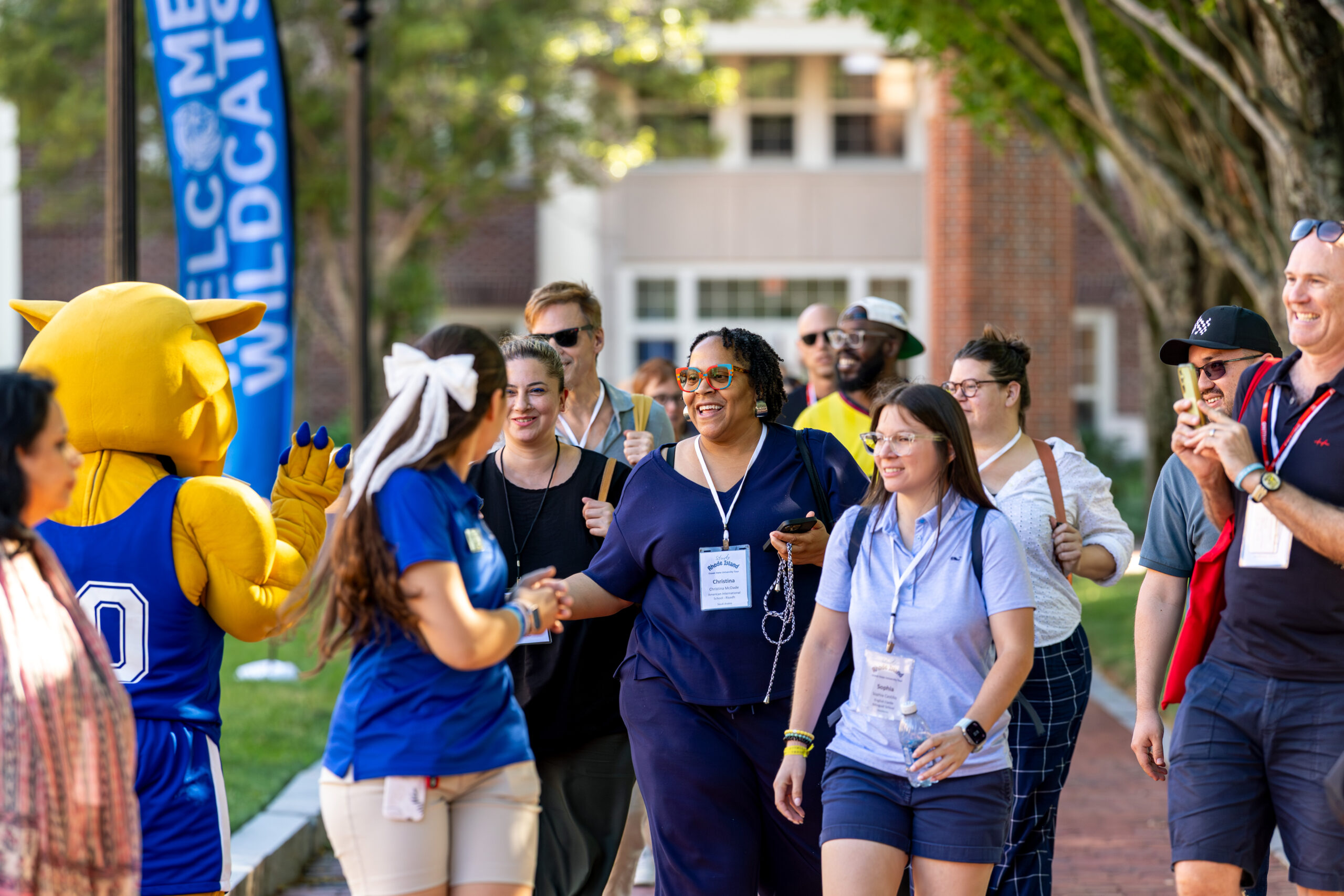 people touring the JWU Providence Campus Downcity