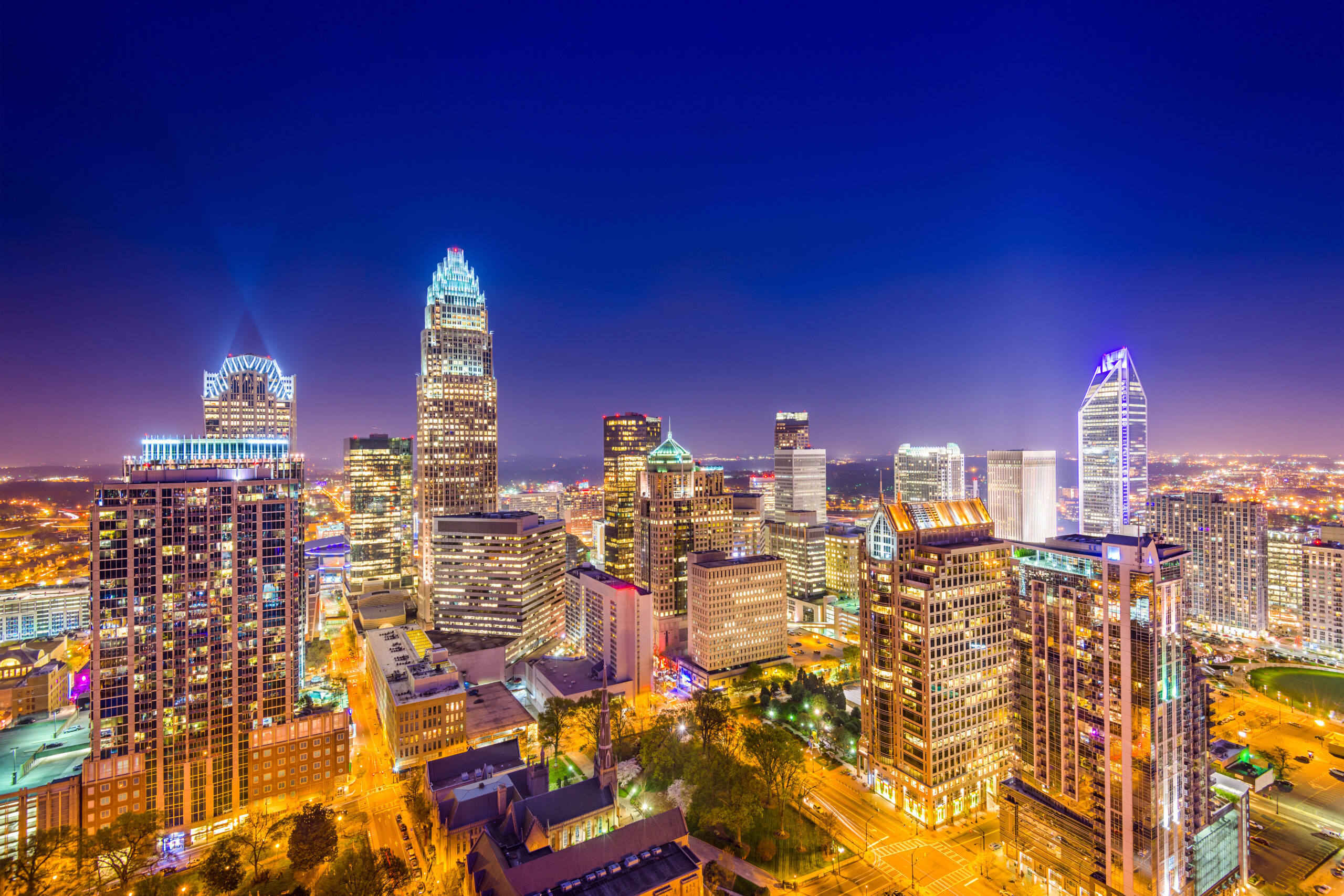 Charlotte skyline.