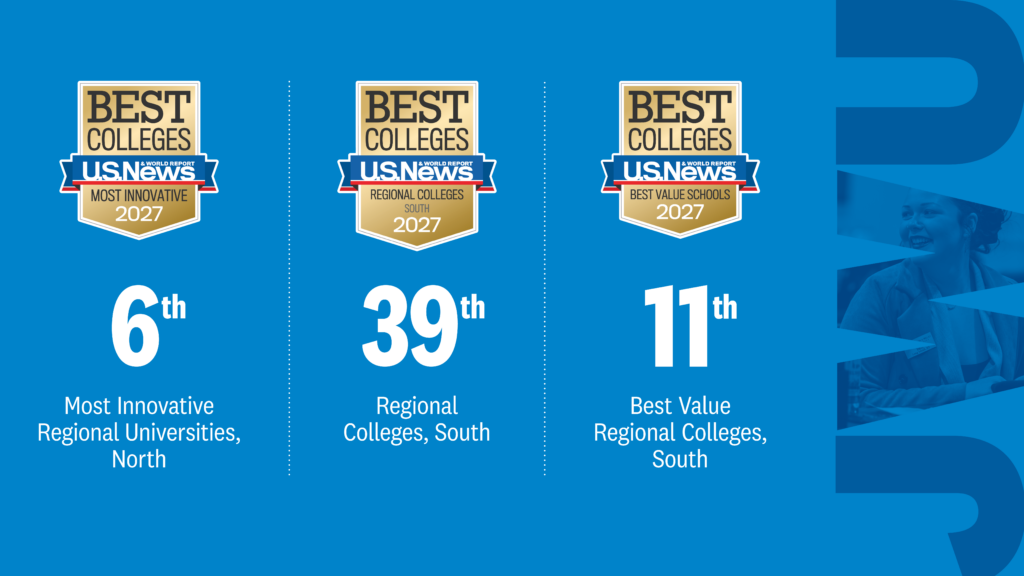 2027 U.S. News & World Report badges for Johnson & Wales University.