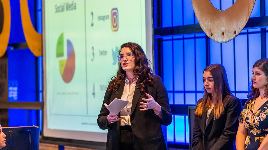 SEEM students gave a presentation to TD Garden officials encapsulating research done during a Directed Experiential Education (DEE) learning opportunity