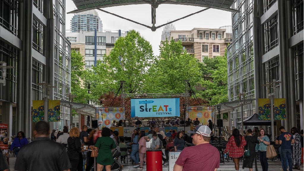 people enjoying charlotte street festival