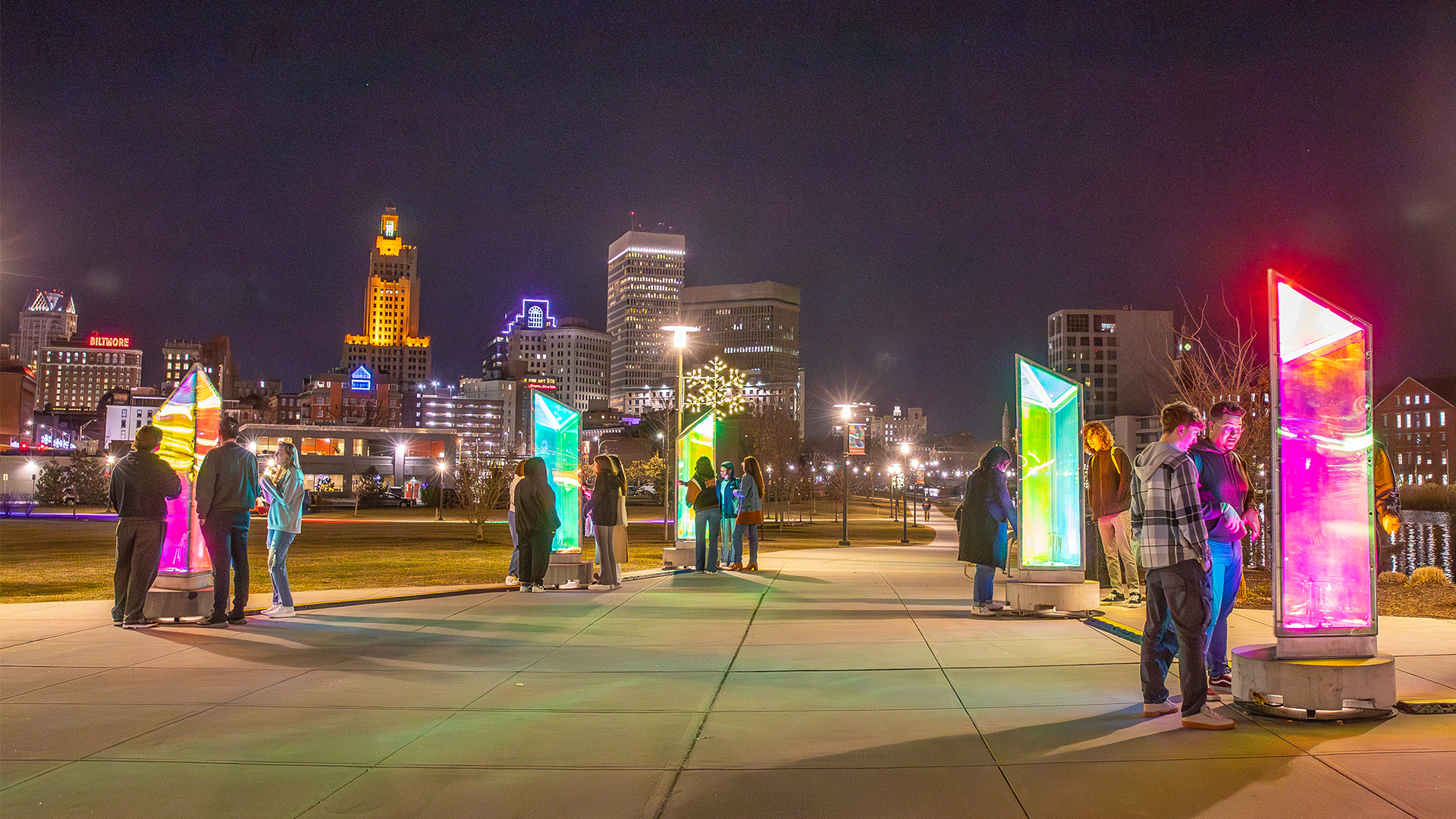 The Lumina festival's Prismatica light display