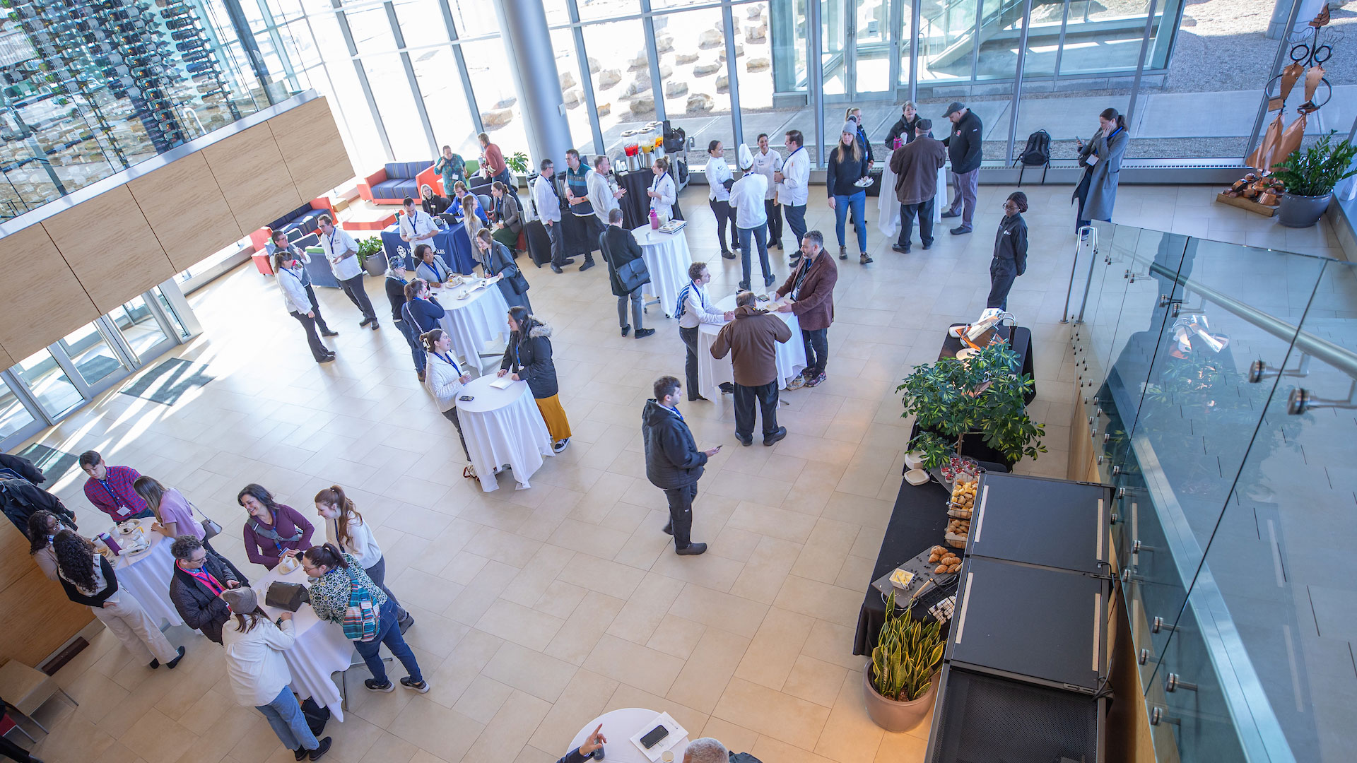 Presenters, chefs and attendees at the post-FIT Symposium mixer.