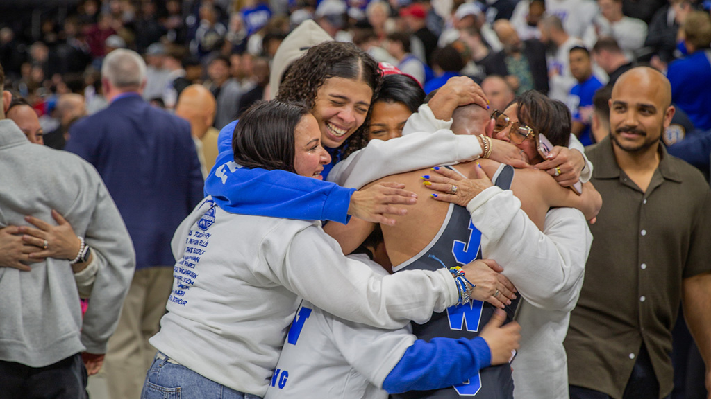 Joziah Fry celebrating with his family