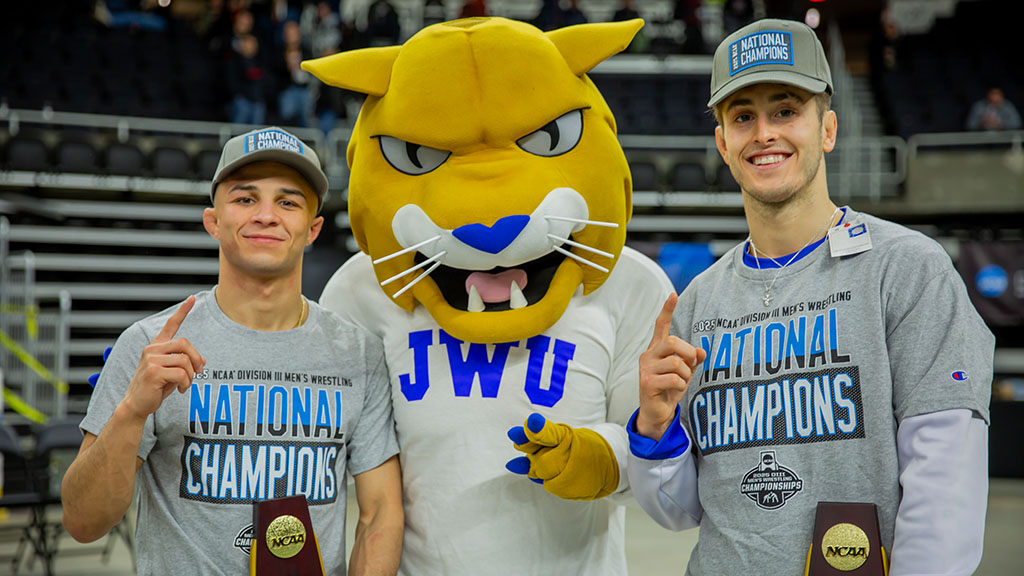 Joziah Fry and Hayden Brown with Wildcat Willie