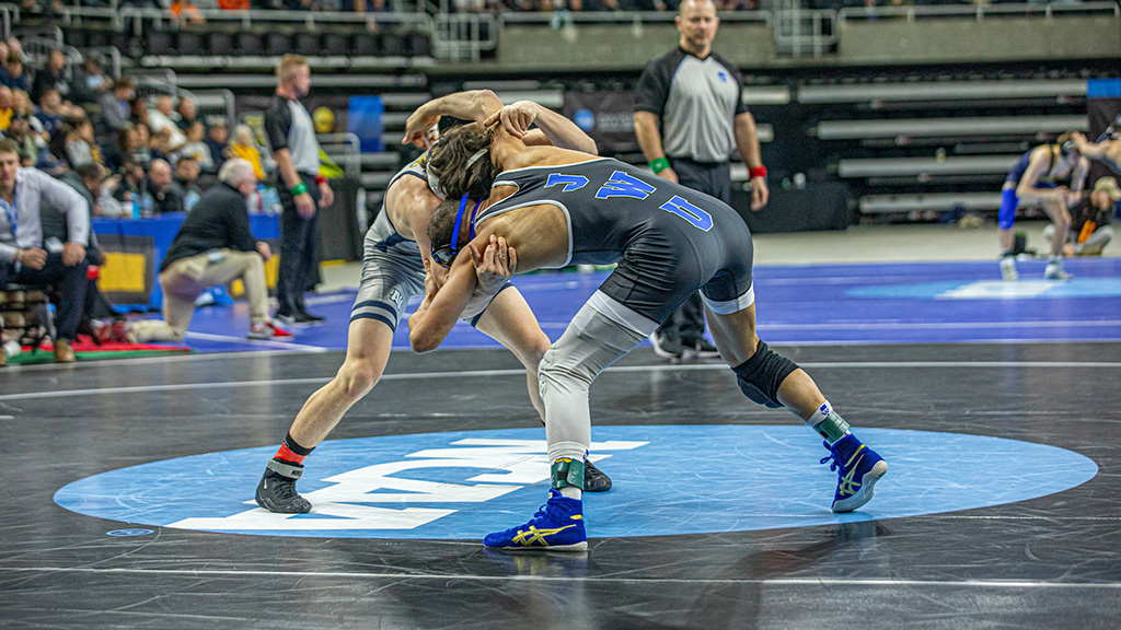 Wrestlers on the mat