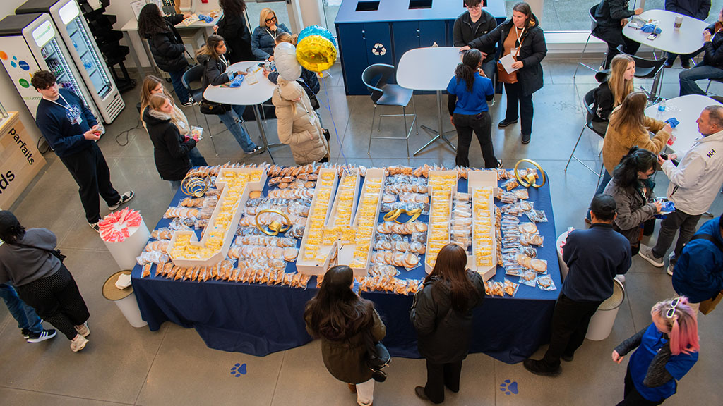 The snack table at Accepted Students Day