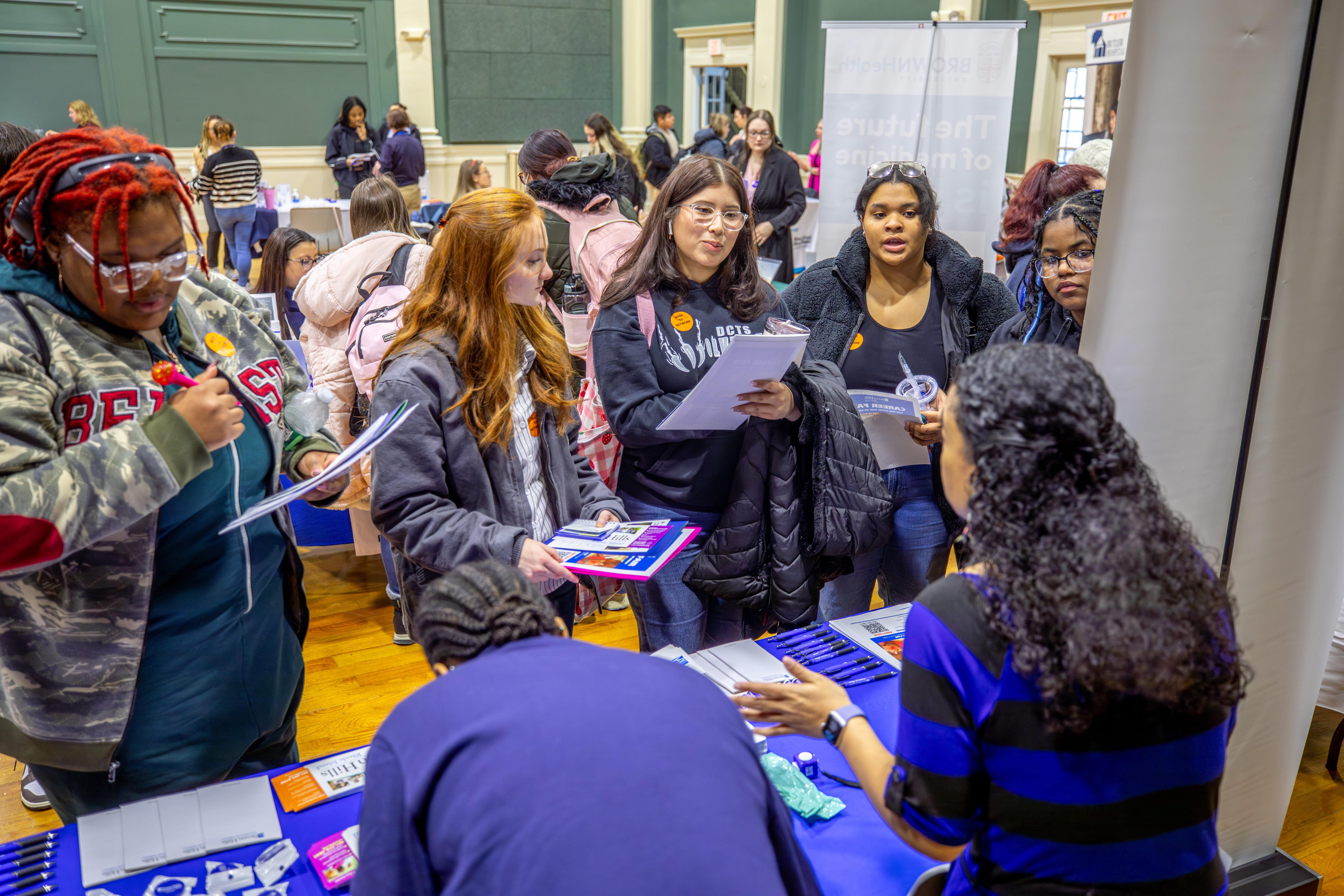 students and employers at 2025 Behavioral, Health & Sciences Career Fair