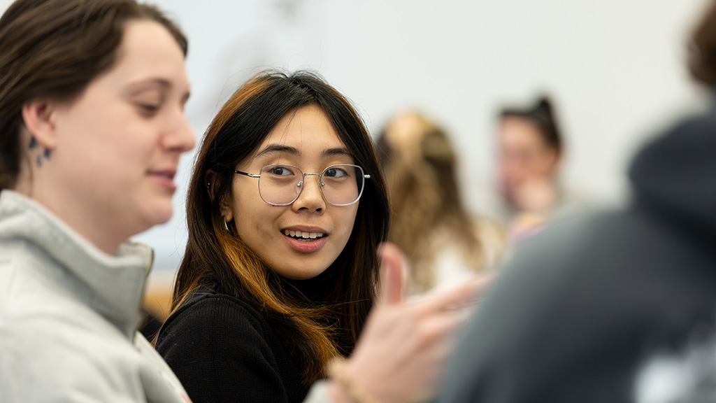 closeup of a student during an OTD and MSCND collaboration