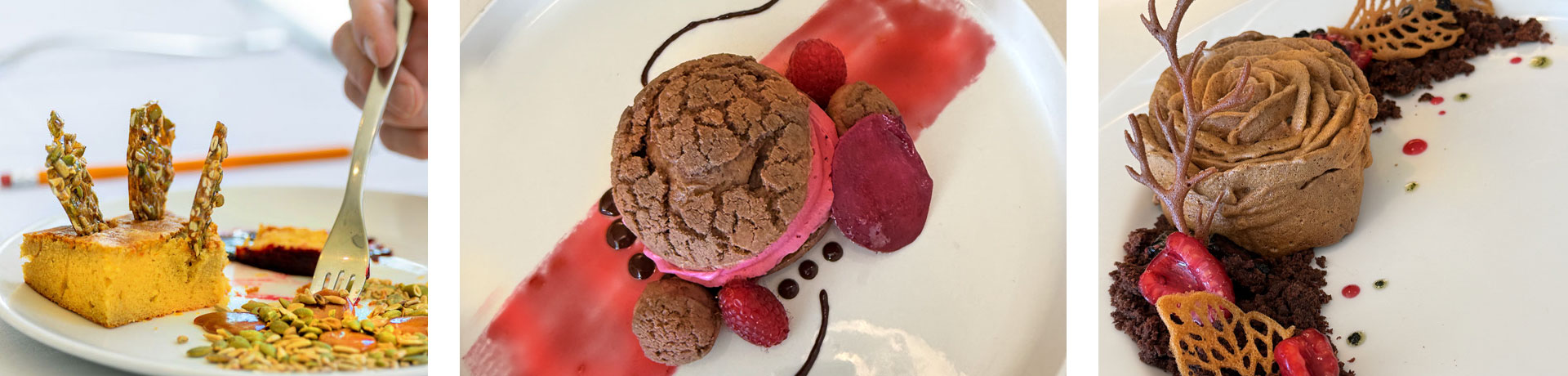 Future Food Scholarship sweet plates by Sam Teagarden, Evan LeSuer and Katelyn Thilk.