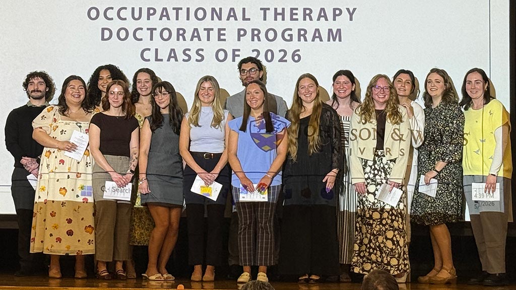 group photo of JWU's OTD Class of 2026