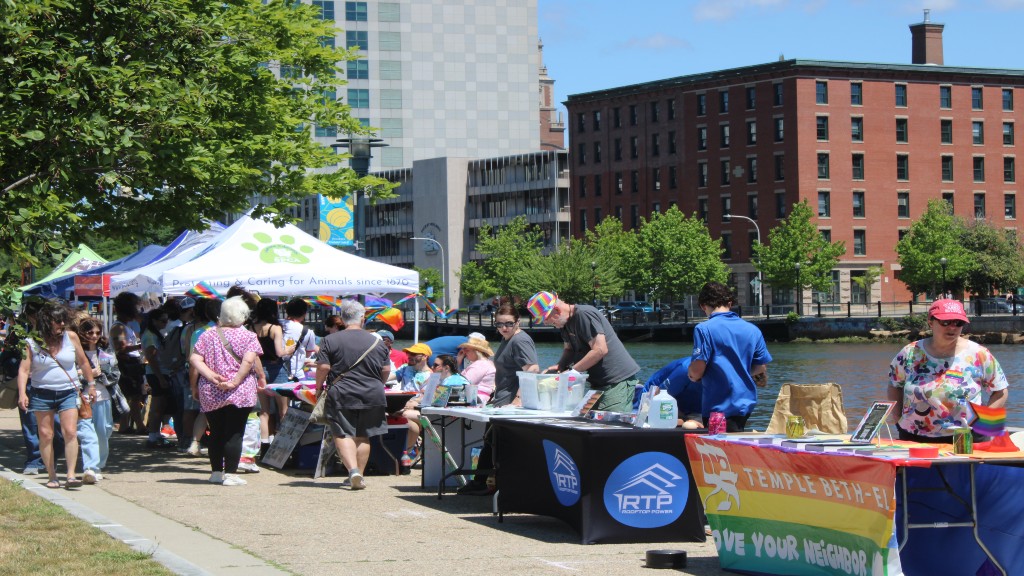 booths from local business at pridefest