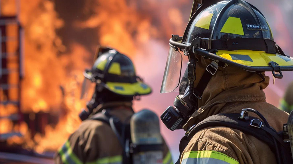 Two firefighters