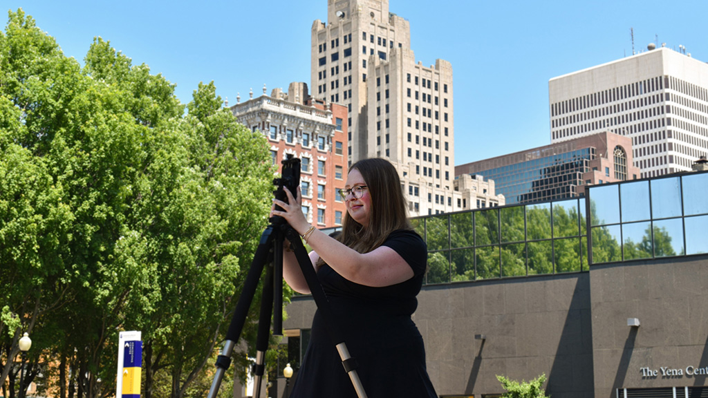 Jordan Millette capturing social media content