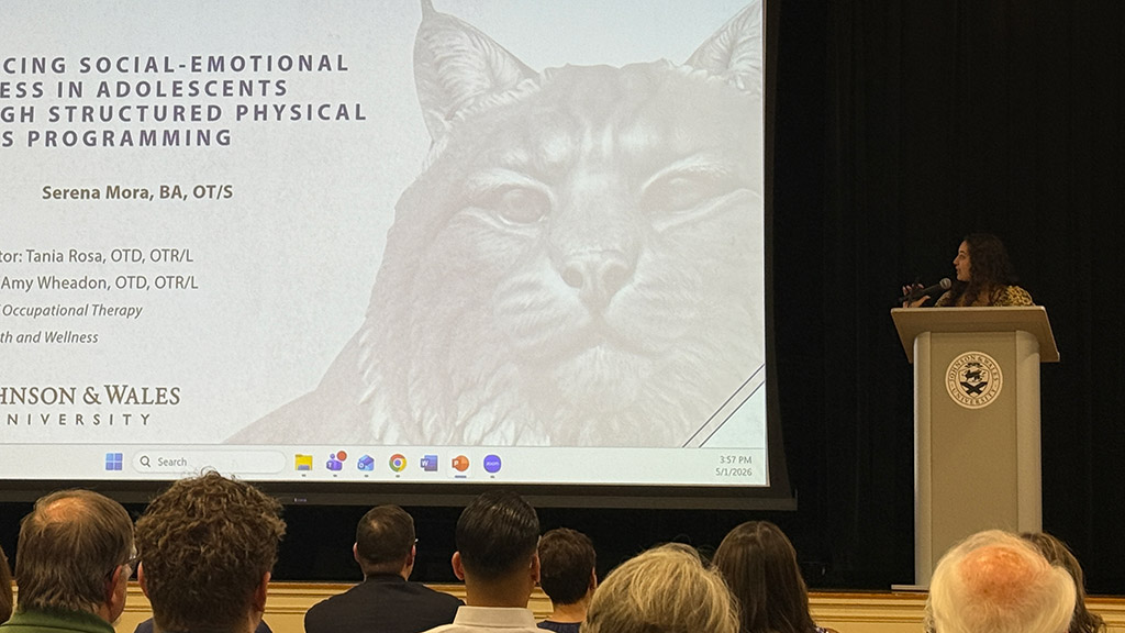 Serena Mora '26 OTD presents her capstone project
