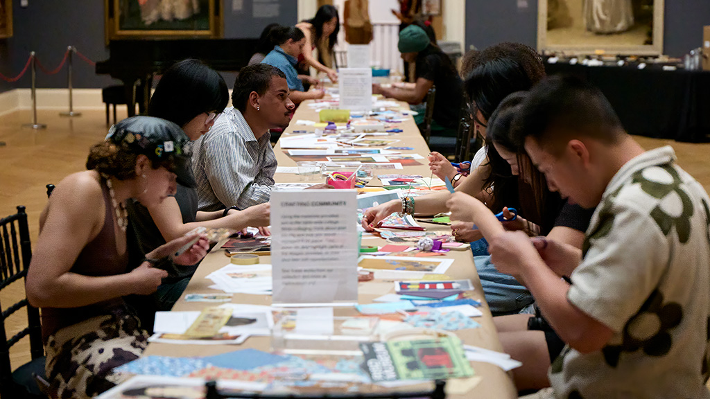 participants crafting in risd museum