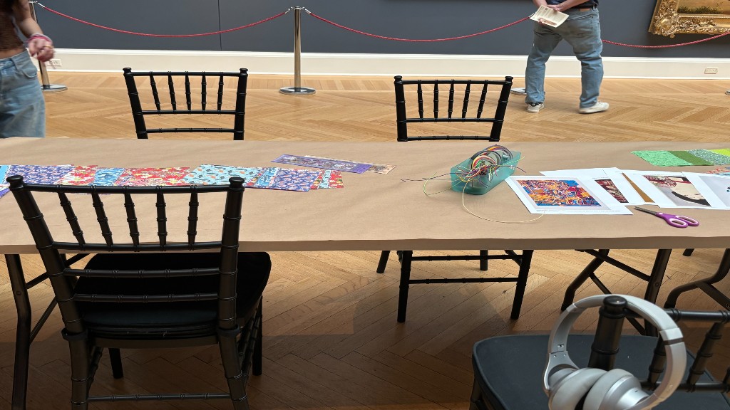 Craft materials for RISD public collage event