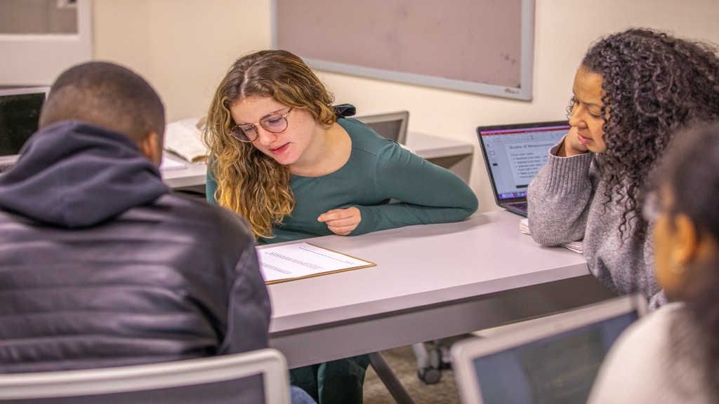 students doing class work in Liberal Arts class 2
