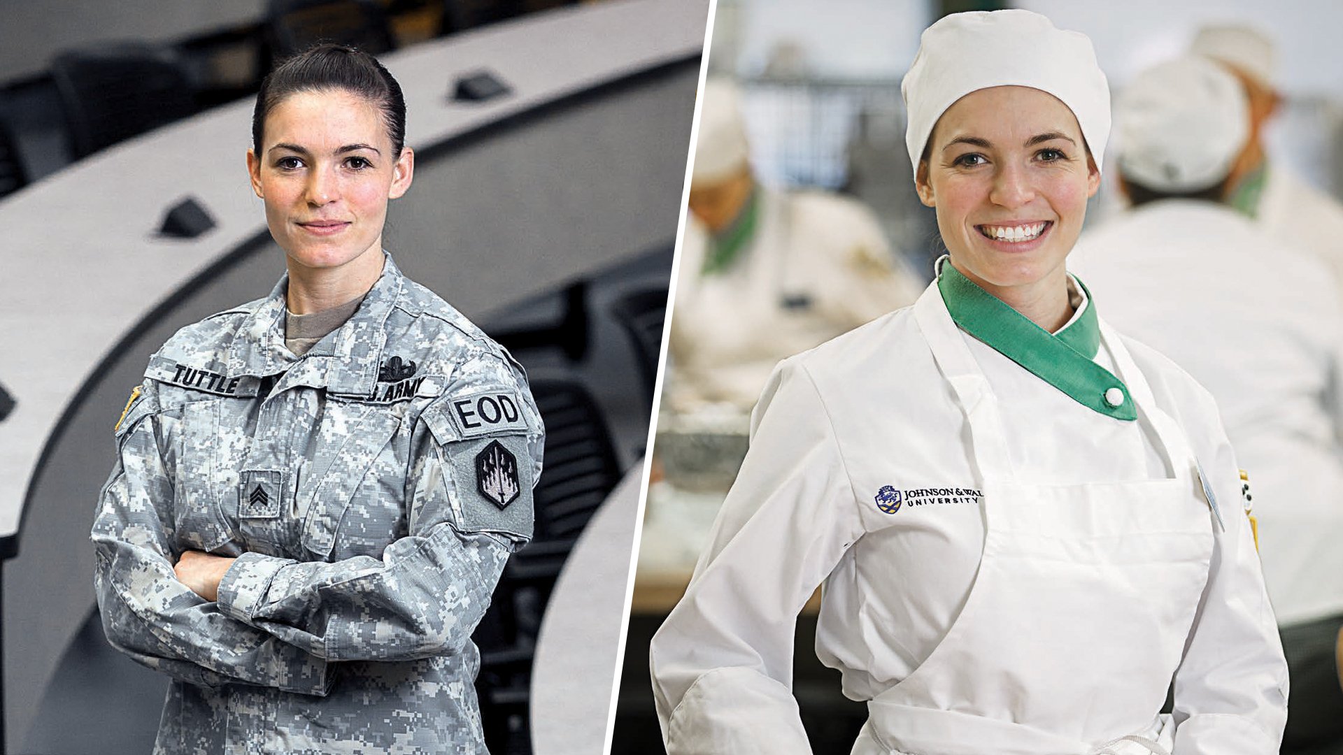 Ashley Tuttle '17 earned her degree from JWU with the support of the GI Bill.