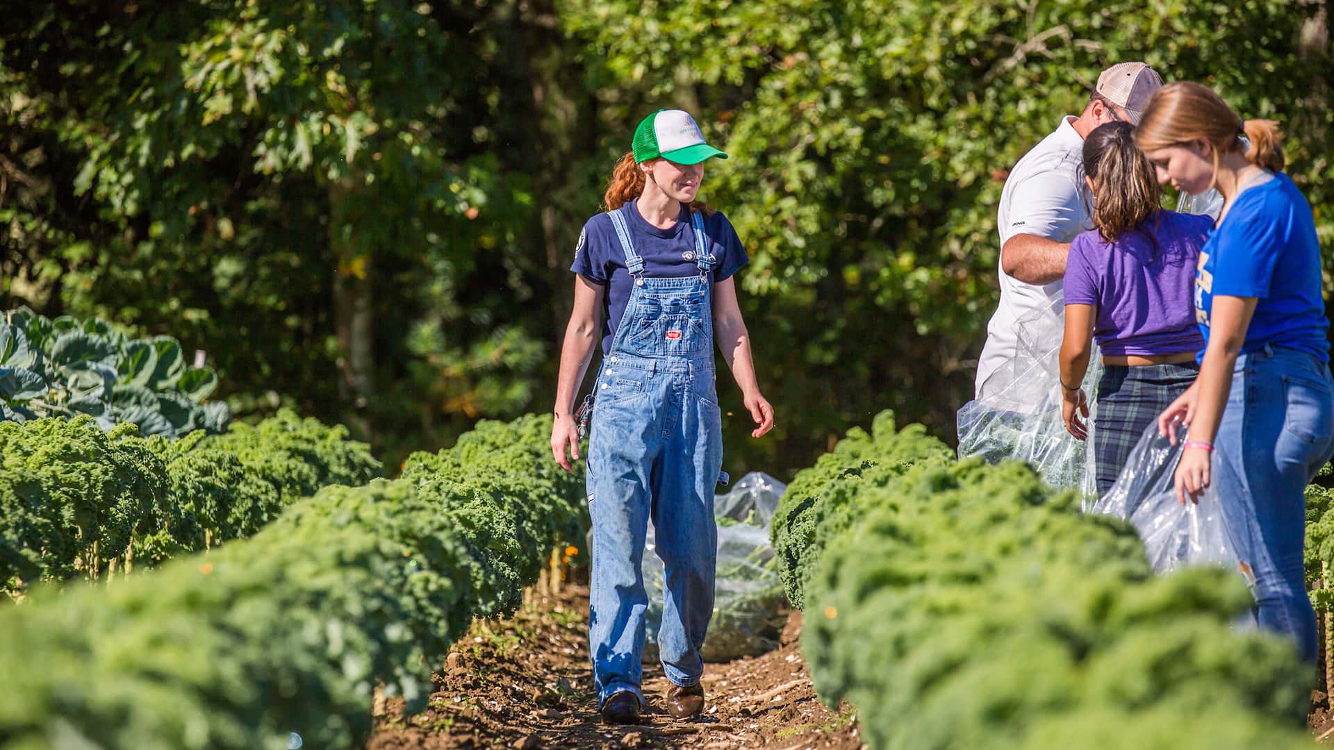 Ruth Solomon '19 at the farm.
