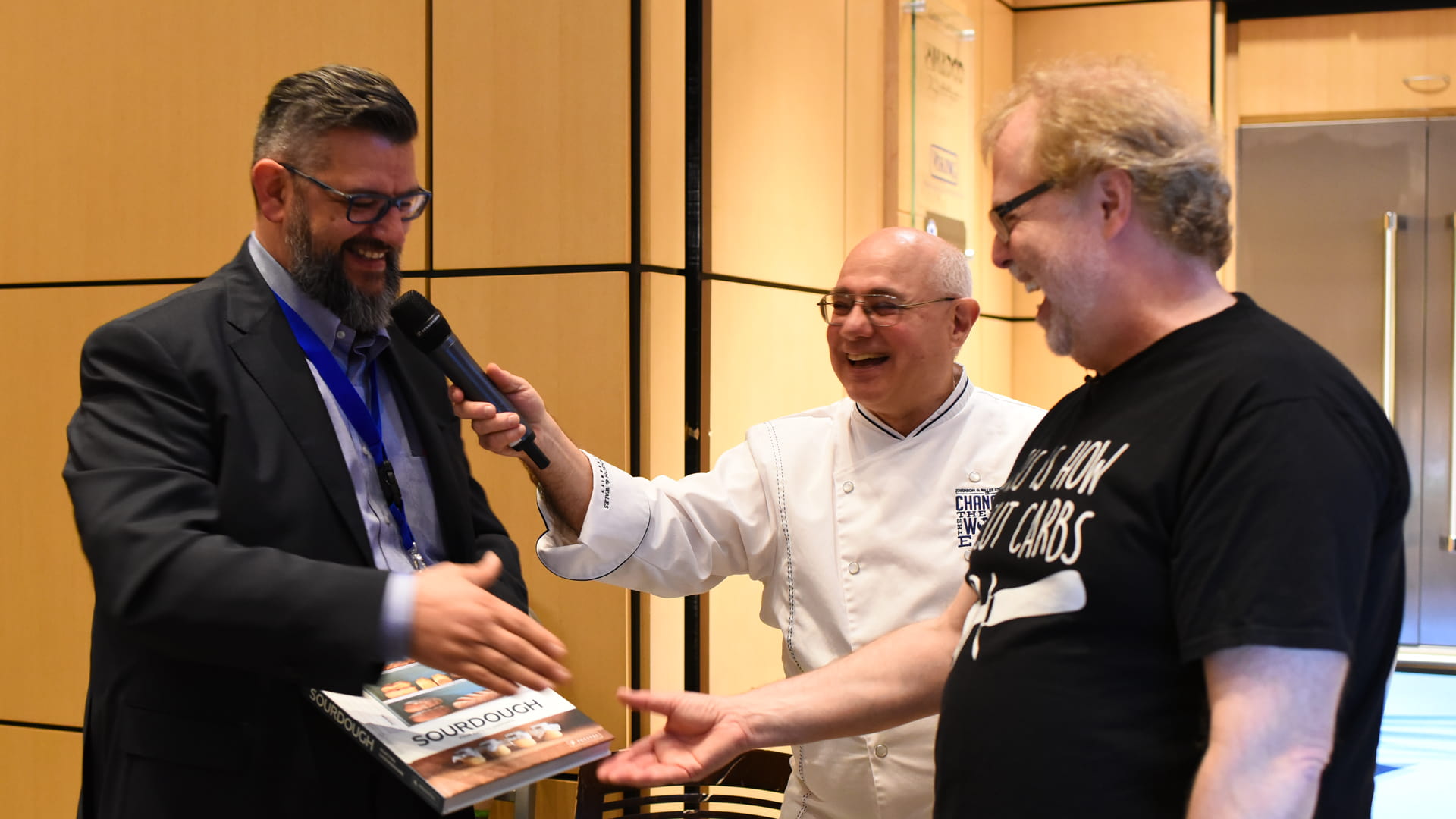 JWU Charlotte Chef on Assignment Peter Reinhart interviews Harry Peemoeller about bread.